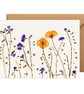 Any Occasion Pressed Flower Print Greeting Card - California Poppy