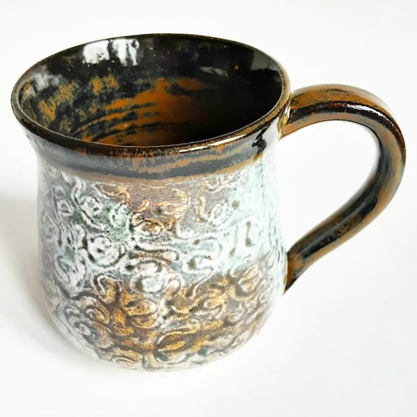 Mug Brown Glazed  - Hand Thrown Stoneware Ceramic Mug 