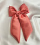 Dusty Rose Hair Bow Satin Hair Accessories Big Oversized Hair Bow Clip For Girls