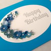 Birthday card, quilled, handmade