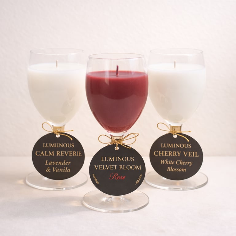 Luxury Candle Trio Gift Set – Rose, Lavender Vanilla & Cherry Blossom