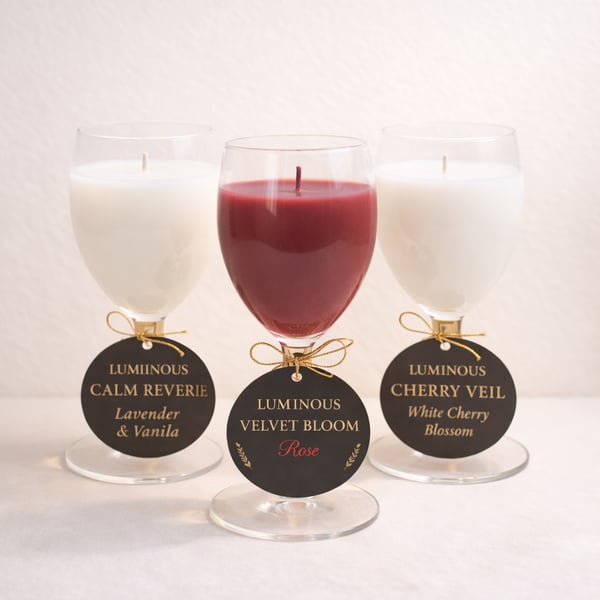Luxury Candle Trio Gift Set – Rose, Lavender Vanilla & Cherry Blossom