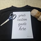 CUSTOM QUOTE - Stick and sew embroidery template 