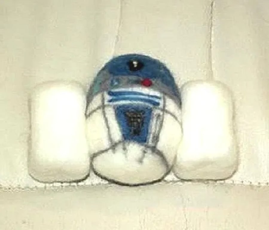 Needle felt R2D2 star wars needle felt Handcrafted OOAK