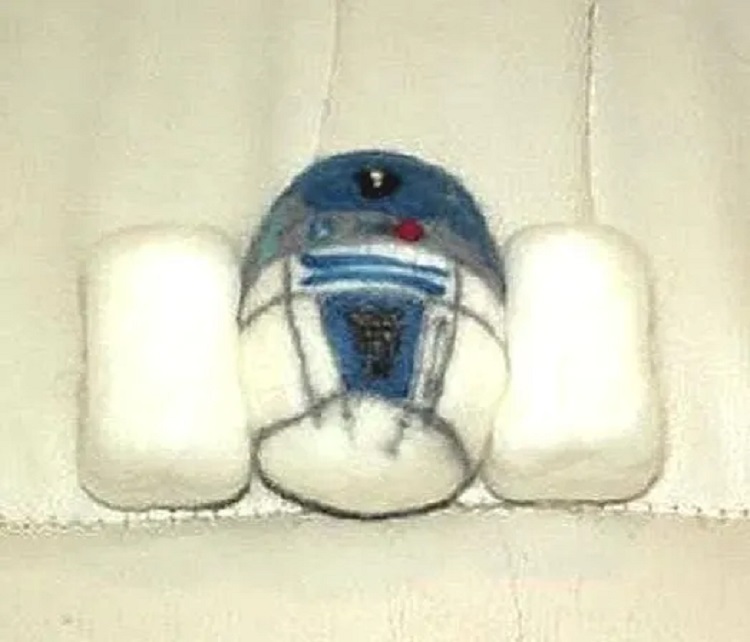 Needle felt R2D2 star wars needle felt Handcrafted OOAK