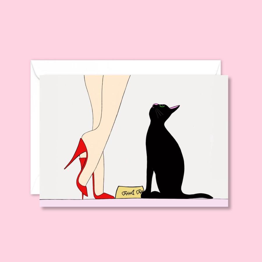 Black Cat Greetings Card: Ideal Birthday Card for a Cat Lover (104)