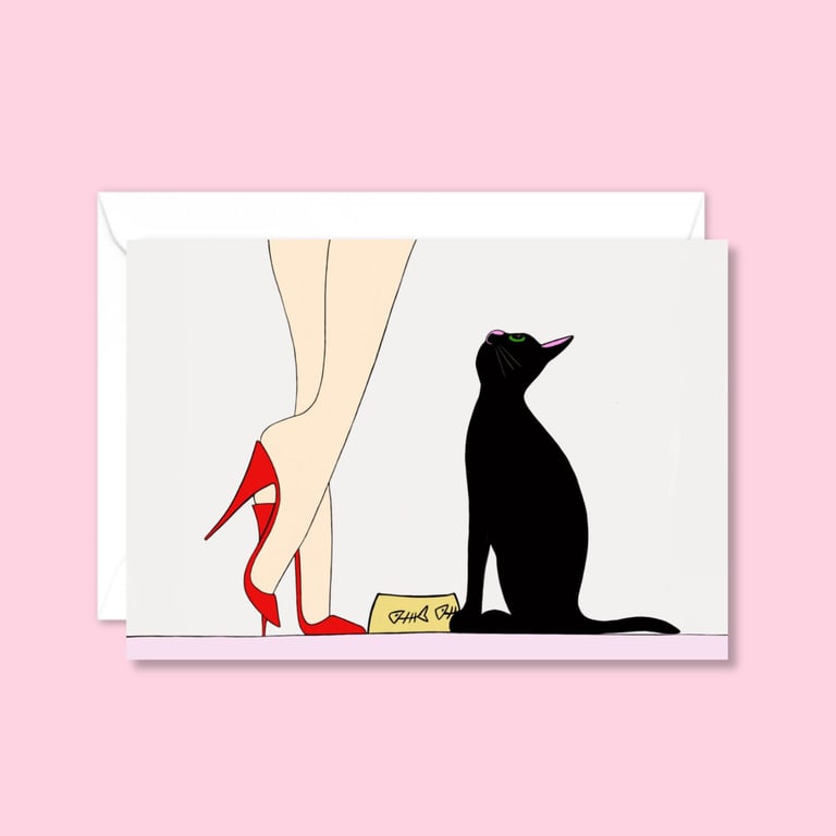 Black Cat Greetings Card: Ideal Birthday Card for a Cat Lover (104)