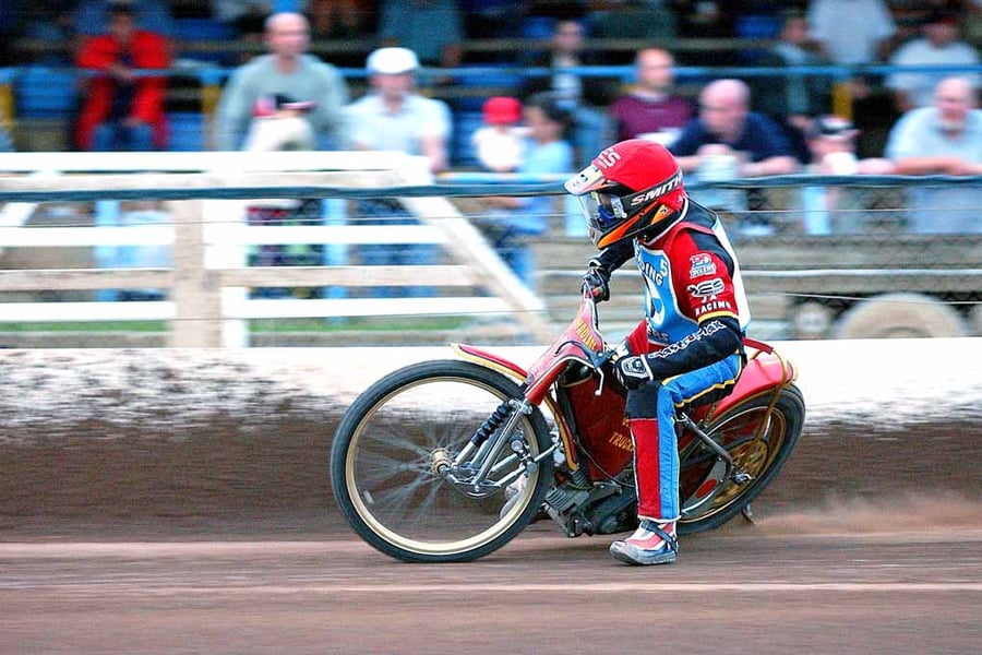 Reading Racers Speedway Motorcycle Action Photograph Print