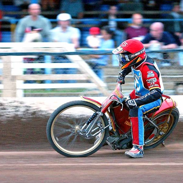 Reading Racers Speedway Motorcycle Action Photograph Print