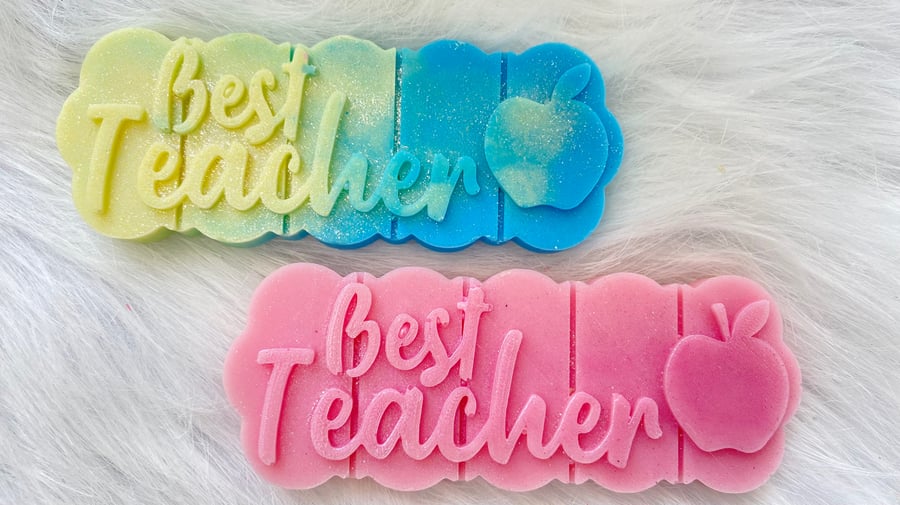 Best Teacher soy wax melt snap bar