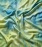 Pure Silk Scarf, Large Square, Blue, Yellow, and Green - Image 8