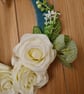 Cashmere Wrapped Wreath With Artificial Roses - Image 3