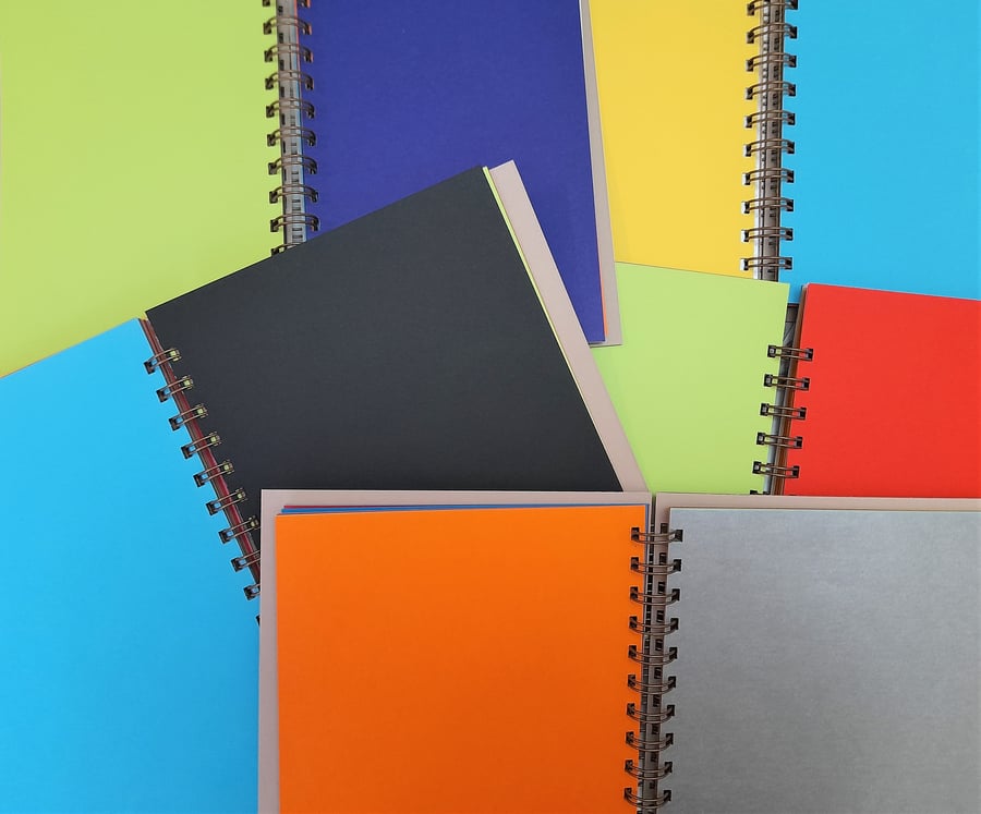 B6 Multi-coloured blank junk journal - notebook - smash book - glue book