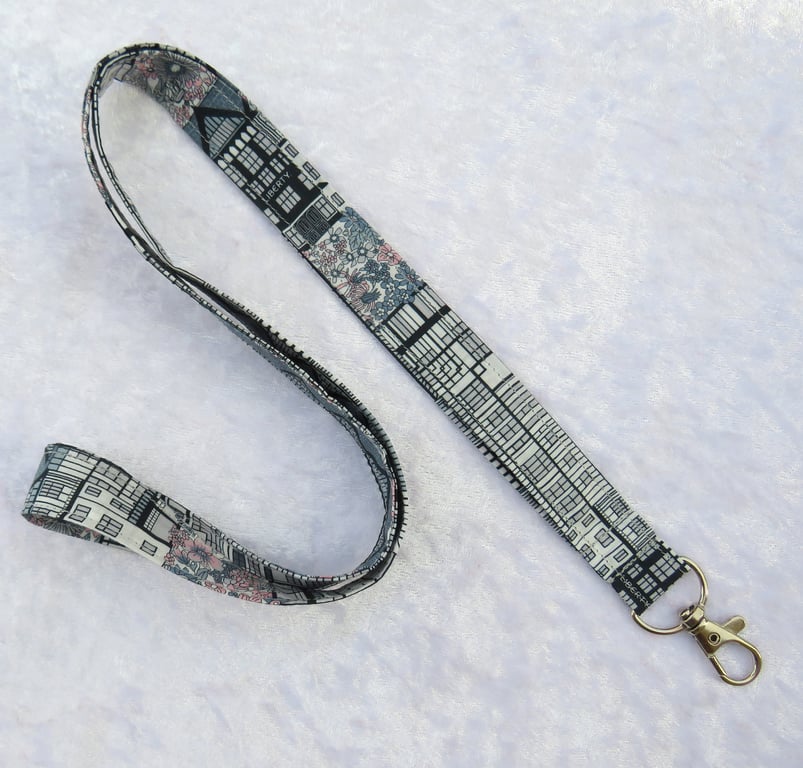Liberty Tana Lawn lanyard, with swivel lobster clip, London