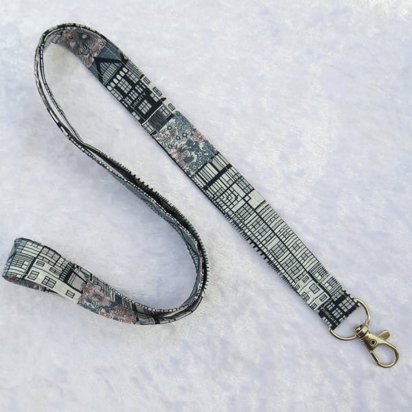 Liberty Tana Lawn lanyard, with swivel lobster clip, London