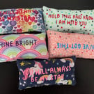 Pocket Hug Pillow - Fabric - with message