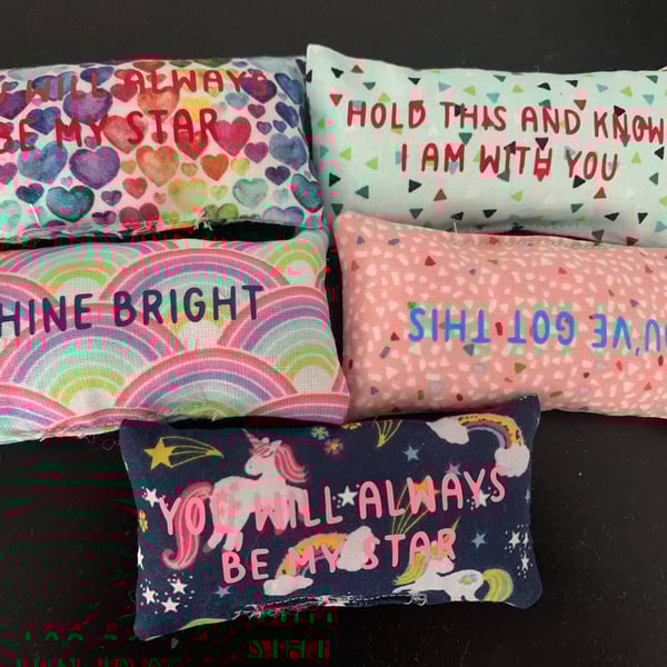 Pocket Hug Pillow - Fabric - with message