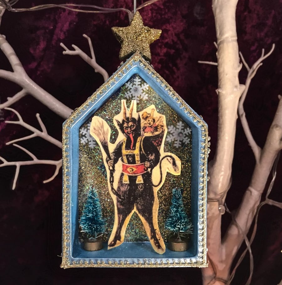 Krampus Shrines Handmade Kitsch Christmas Tree Decorations