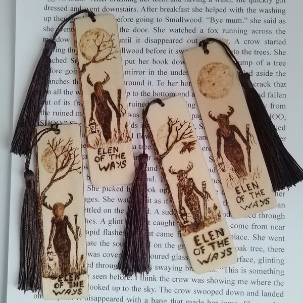 wooden  bookmark of Elen of the ways