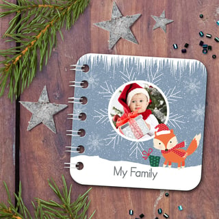 Personalised Baby Board Book 'Winter Wonder', handmade Christmas toddler gift