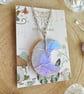 Angel Aura Pink Amethyst Moon Crystal Necklace,Sterling Silver, Moon lover gift  - Image 6