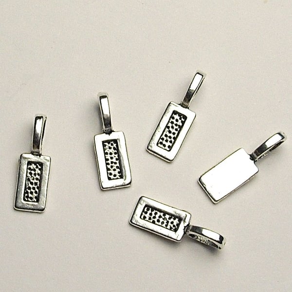 5 x Tibetan Silver Glue on Tag Bails for Pendant and Cabochon Jewellery
