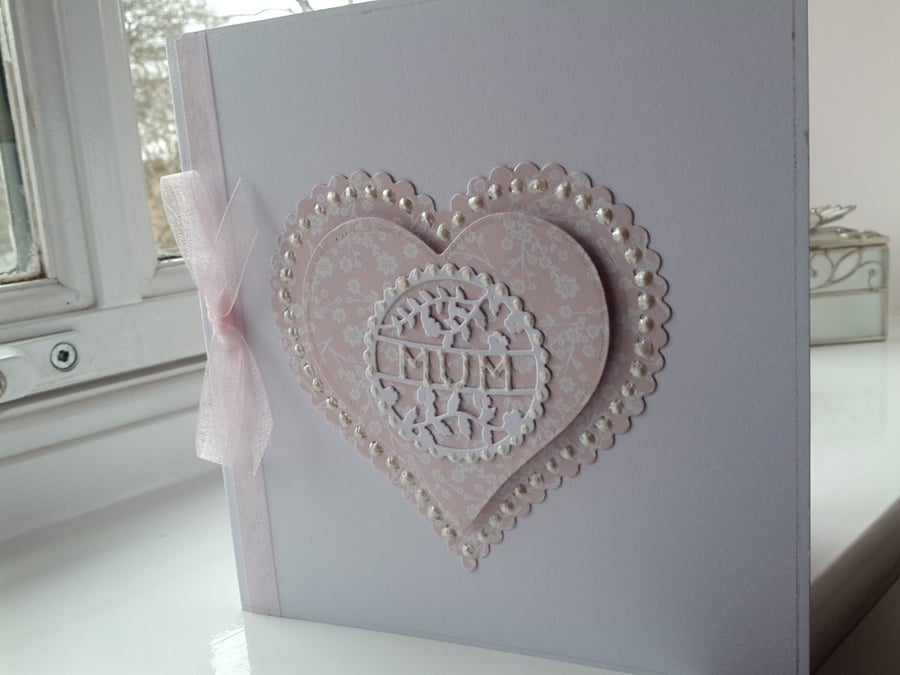 Heart card for mum