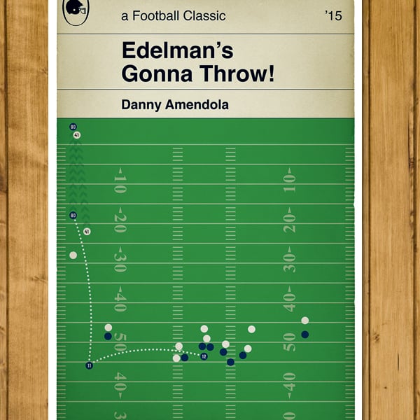 New England Patriots - Edelman touchdown pass to Amendola Poster - Various Sizes