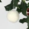 Needle felted christmas snowball decoration