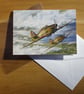 Hurricane Aeroplane Art Card-Design From Original Aviation Art-7x5 Blank Inside - Image 5