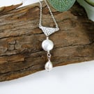 Silver and Pearl Necklace