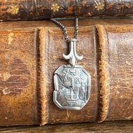 Sterling Silver 'Cracked' Wax Seal Pendant