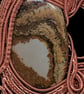 Inception Copper Wire Weave Jasper Pendant, handmade - Image 5