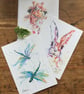Ostrich Card, A5 blank greeting card with a watercolour ostrich design - Image 4