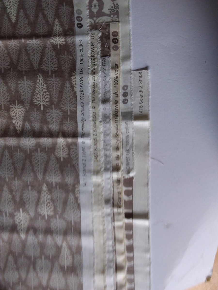 Fabric 6 Strips Scandi Christmas Cream  Ref No K4SCCR