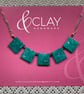 Shimmery Teal and Silver Necklace