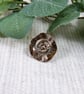 Flower Brooch, Copper and Sterling Silver Lapel Pin - Image 5