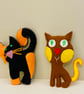 Felt cat home decor