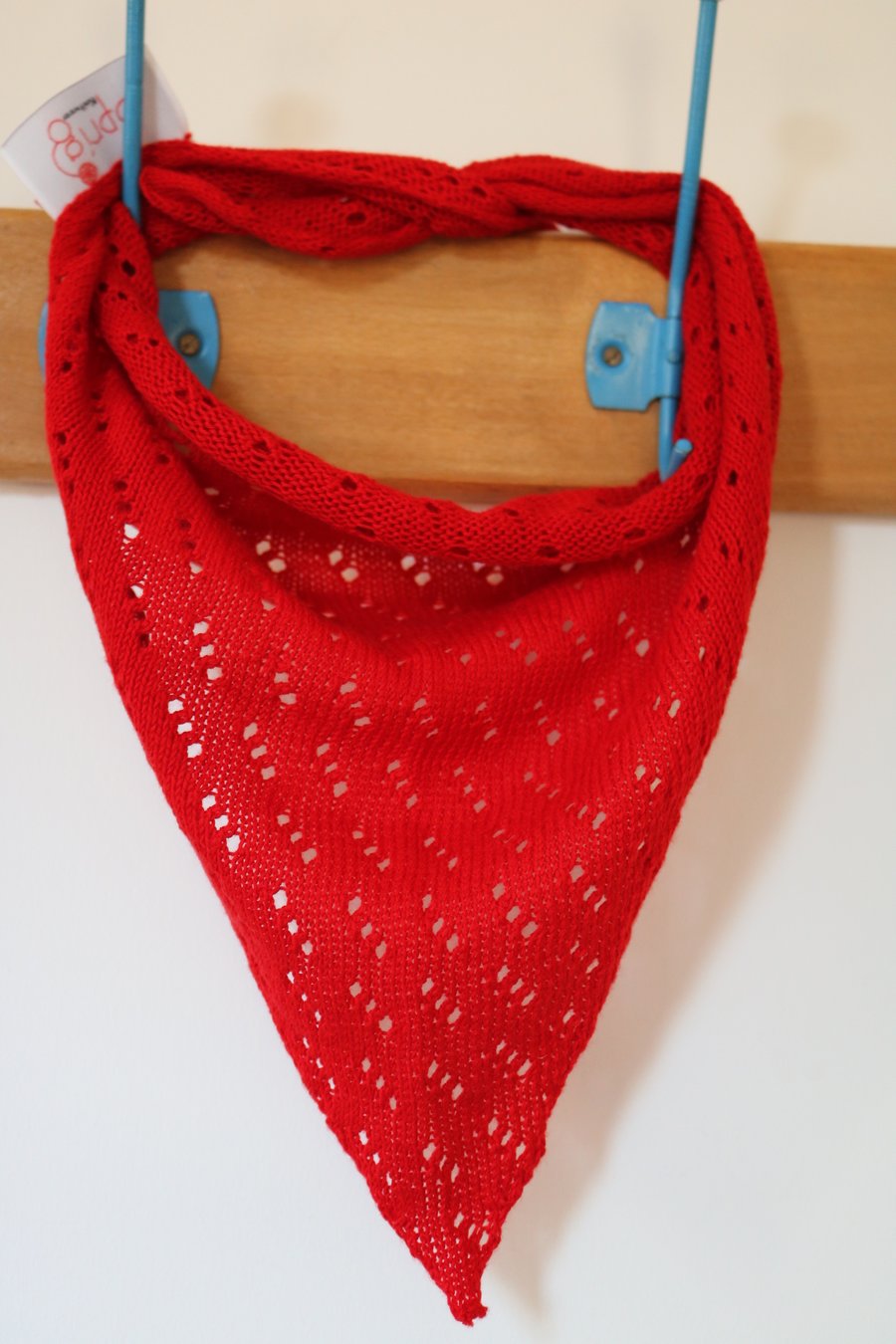 Red Pointelle Cotton Neckerchief