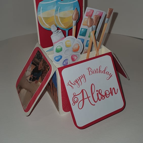 Artist Birthday Box Card - can be personalised