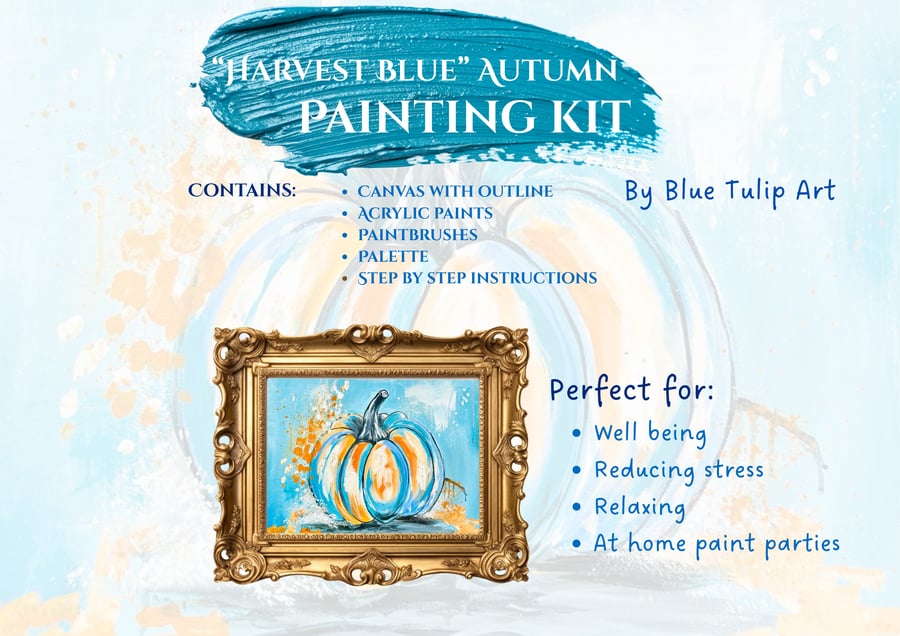 "Harvest Blue" Autumn - Acrylic paining kit