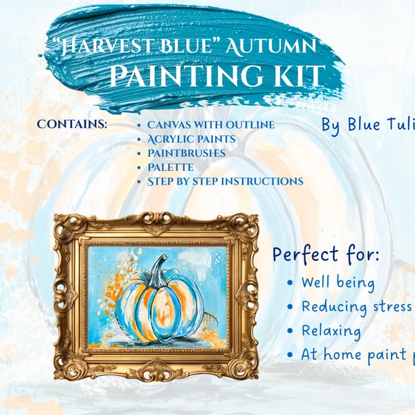 "Harvest Blue" Autumn - Acrylic paining kit