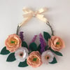Felt Flowers Spring Wreath