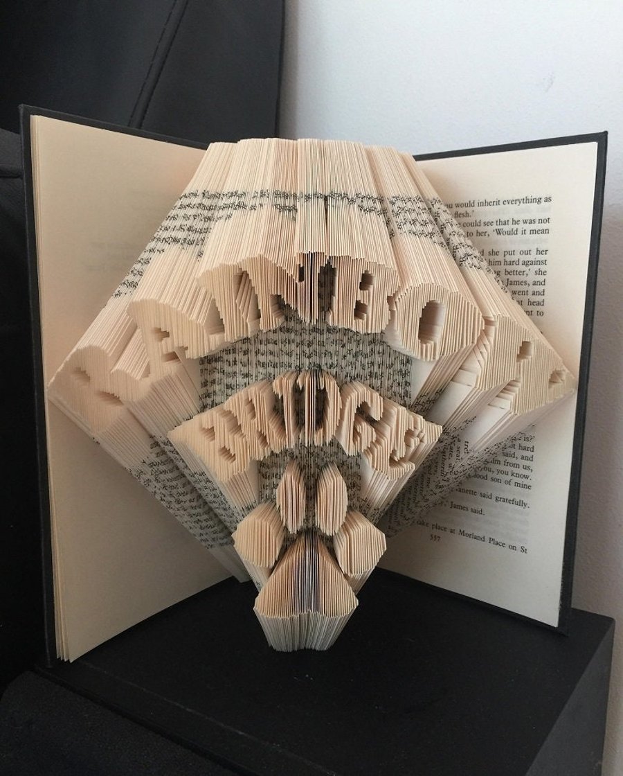 Rainbow Bridge Paw Print COMBI Book Folding Pattern - EMAILED PDF PATTERN