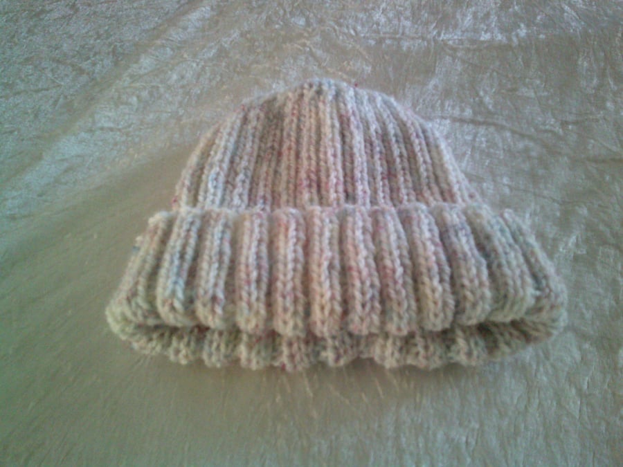 Hand Knitted Child's Aran Hat for Child aged 5-6 years