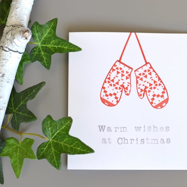 Woolly Mittens Christmas Card