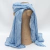 Light Blue Long Nuno Felted Silk Scarf - SALE