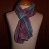 Handmade hand dyed silk chiffon scarf - 'Activist'