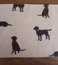 Set Of 2 Black Labrador Placemats. Natural Linen look. Dog Lovers Gift. - Image 1