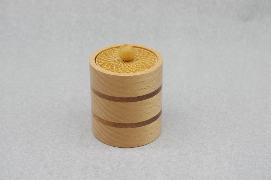 Small Wooden Trinket Ring Pot. Handmade. 